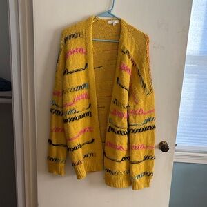 Oversized Colorful Knit Cardigan